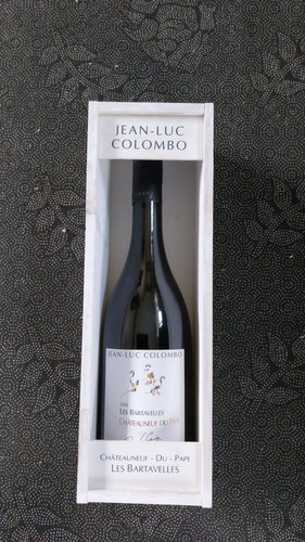 Empty chateauneuf pape wine - pape,