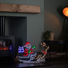 60cm Light up Santa in Sleigh