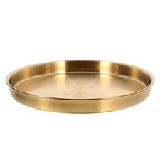  Round Serving Dinner Plate Steak Plate Metal Food Plate Stainless Steel Serving