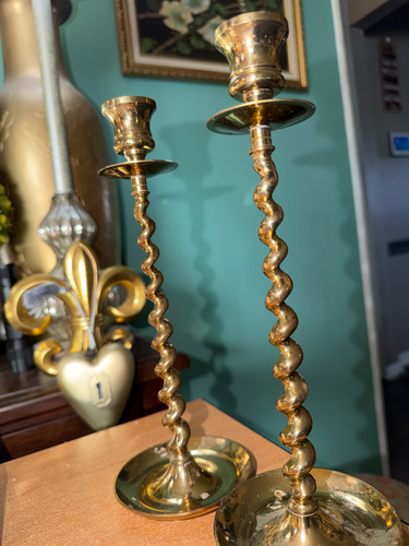 Vintage brass barley - brass, twist
