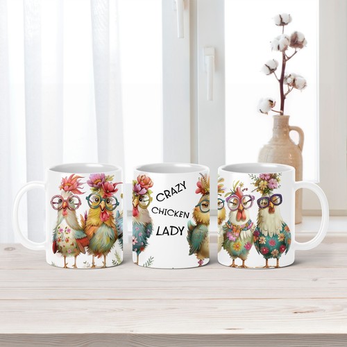 Crazy chicken lady mug farm - lady,