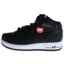 NIKE XSTUSSY AIR FORCE 1 MID BLACK SNAKESKIN DJ7840-001 Stussy One Middle Used 4