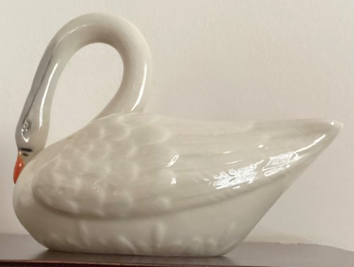 Belleek parian china swan - parian,