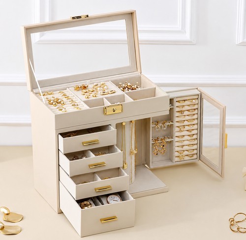 Large beige lockable - large,