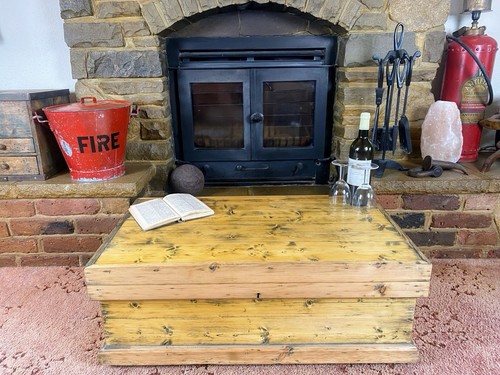 Old antique pine chest - old,