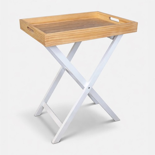 Folding tray table with - folding,