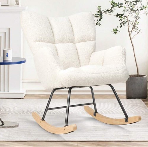 Rocking chair lambswool with - rocking, chair,lambswool