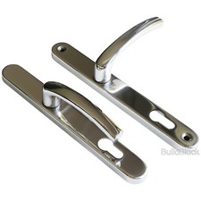 Door Handles Chrome uPVC Stainless Steel set 92pz sprung patio pvc lever 240mm 