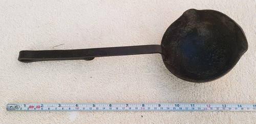 Vintage iron pouring ladle