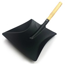 Large Metal Hand Shovel Grit Snow Coal Ash Removal Garden Outdoor Wooden Handle