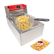 Deep Fryer | Electric Fryer for Commercial Use | Stainless Steel | 1 Tank | 6L