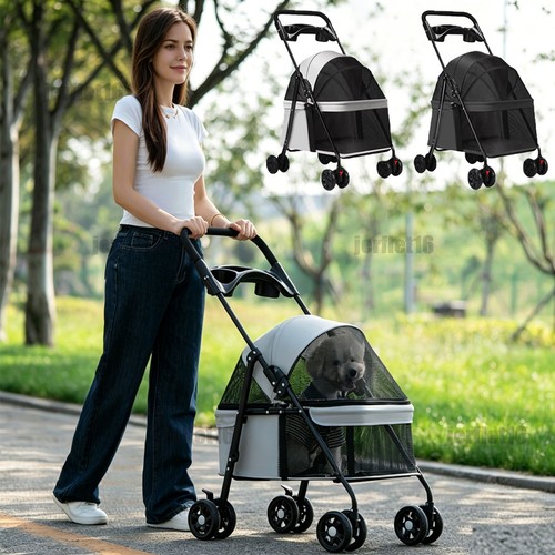 Wheels portable pet stroller - 4,