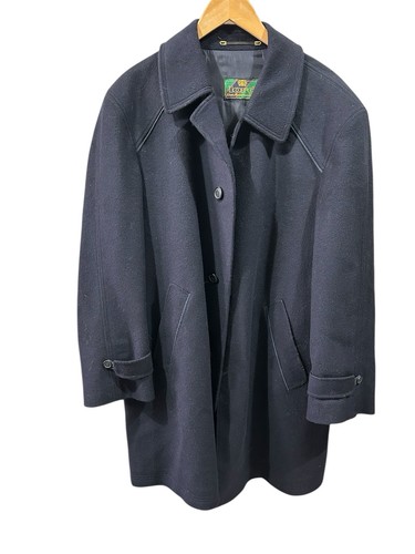 Loden wool long navy mens - loden, coat