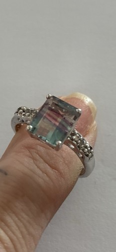 Zebra fluorite white - fluorite, topaz