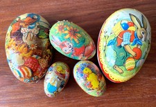 West German Vintage Set Papier Mache Easter Egg within an egg x 4.5 (see notes)