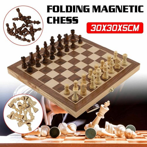 Large wooden chess set - wooden,