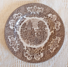 Vintage English Ironstone Tableware Ltd Staffordshire England Brown Side Plate