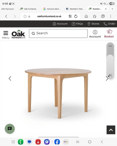 Oak round dining - oak, table