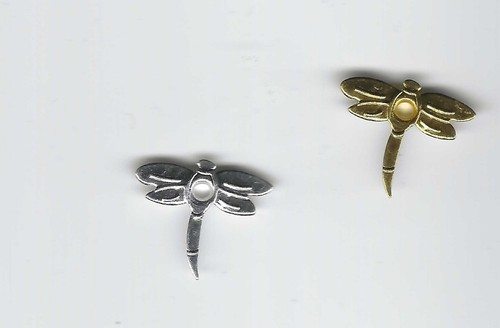 Gold silver dragonfly - gold,