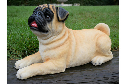 Laying dog ornament - ornament, pug
