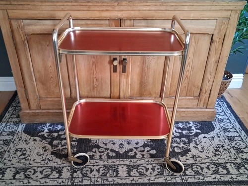 Vintage woodmet red drinks - ,