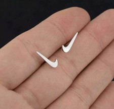 Nike Stud Swoosh Earrings For