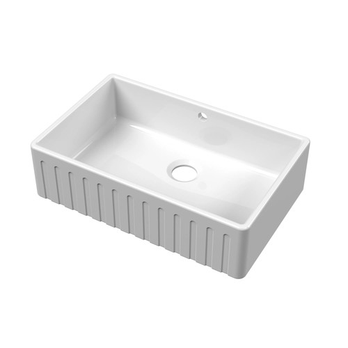 Fireclay kitchen single bowl - kitchen,