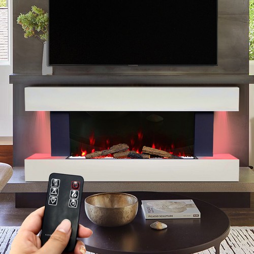 52inch white fireplace suite - white,
