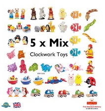 5 Mix CLOCKWORK TOYS Animal