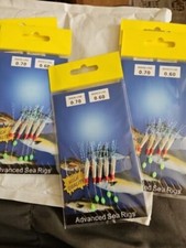 5 x PACKS SAND EEL FEATHERS FOR HERRING / MACKEREL - SABIKI RIGS - 5 x HOOK RIG