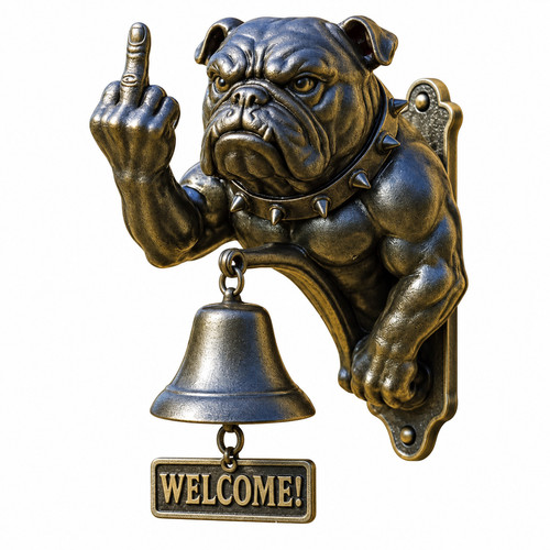 Bulldog wall bell doorbell - wall,