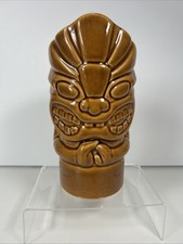 Tiki Mug / Vase Ceramic home bar Approx 19 cm tall  Totem Face Brown