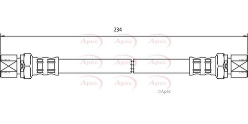 Apec rear brake hose - apec, for