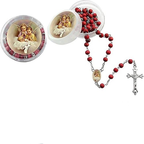 Red rosary beads - rosary,