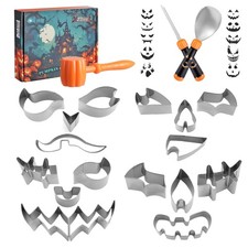 23 Pieces Pumpkin Carving Tools, Stainless Steel Pumpkin Carving Stencils