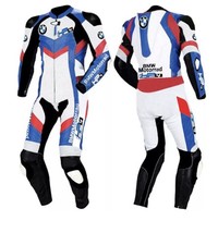BMW MENS REAL COWHIDE 1 or 2 PIECE MOTORBIKE SUIT MOTORCYCLE BIKER LEATHER SUIT