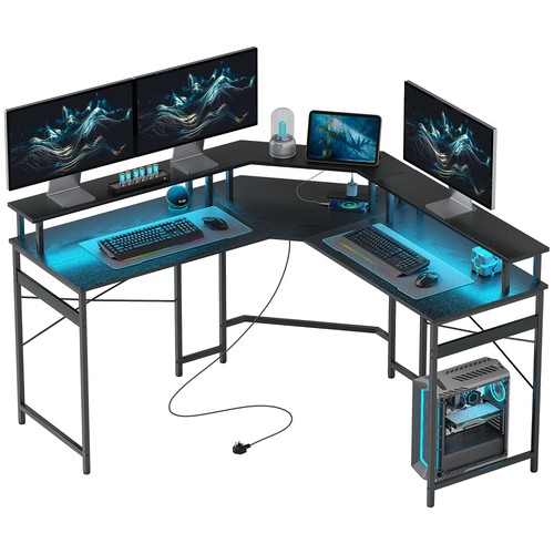 Homcom shaped desk corner - shaped,