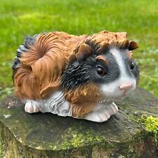 Guinea Pig figurine tri-colour tortoiseshell long hair ornament Cavie lover gift