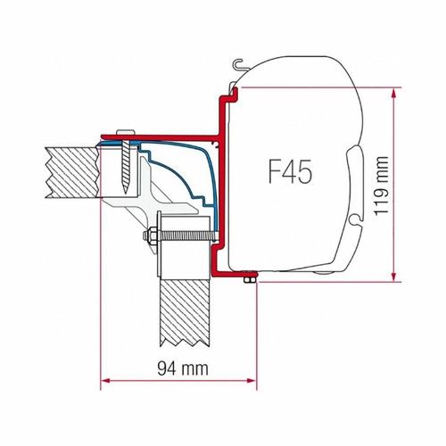 Long fiamma 390cm awning - long,