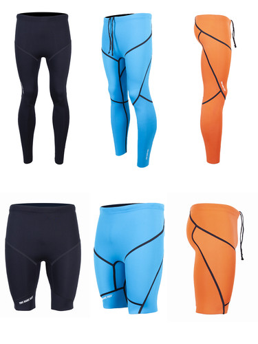 Two bare feet men buoyancy - two,