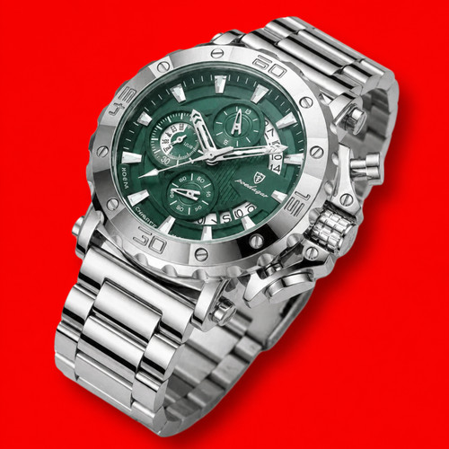 Men 45mm sport watch silver - sport,