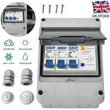 2 Way Caravan Garage Consumer Unit Enclosure Fuse Box 2MCB 40A 30mA RCD New UK