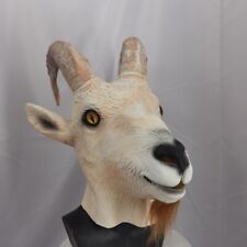 Goat Sheep Mask Animal Head Mask Halloween Adult Sized Latex Rubber Antelope