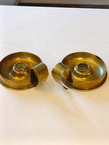 Pair trench art ww1 ww2 - art, brass