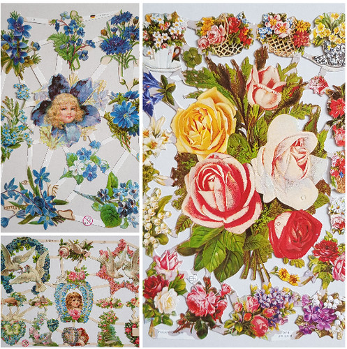 Vintage style floral paper - vintage,