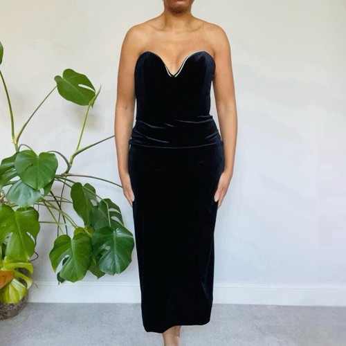 Zara black velvet bustier - zara,