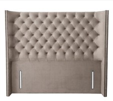 Hedi Wing Upholstered Chesterfield Headboard Floor Standing,3ft 4ft 4ft6 5ft