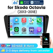 4+64G For Skoda Octavia 2013-2018 Android12 Car Stereo Radio GPS Sat Nav Unit BT