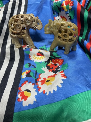 Hand carved soapstone elephant - soapstone,