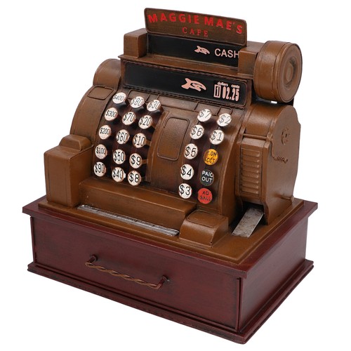 Vintage cash register iron art - cash,